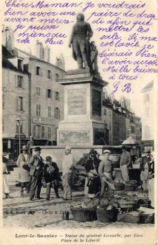 Lons-le-Saunier (Jura). Statue du général Lecourbe, par Etex. Place de la Liberté. Paris, B.F.