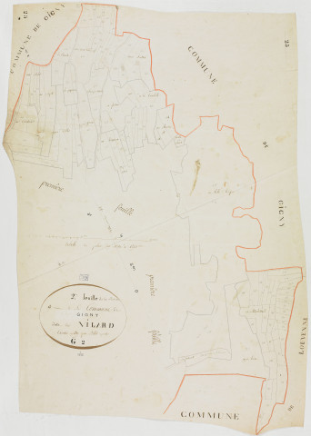 Gigny, section G, le Villard, feuille 2.géomètre : Billet