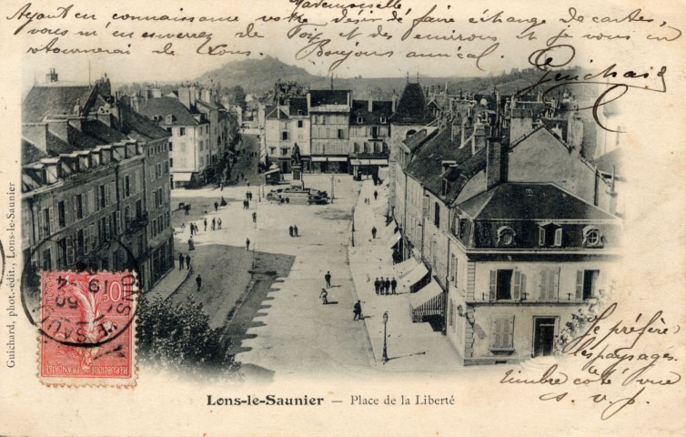 Lons-le-Saunier (Jura). Place de la Liberté. Lons-le-Saunier, Guichard.