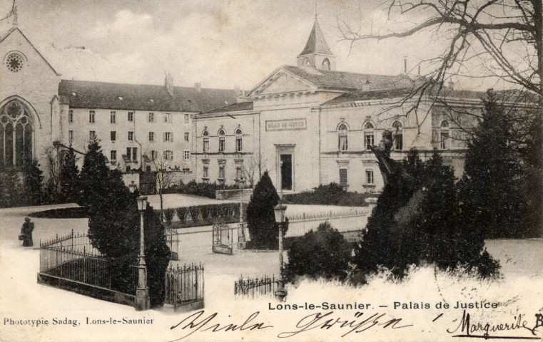 Lons-le-Saunier (Jura). Palais de Justice. Lons-le-saunie, phototypie Sadag.