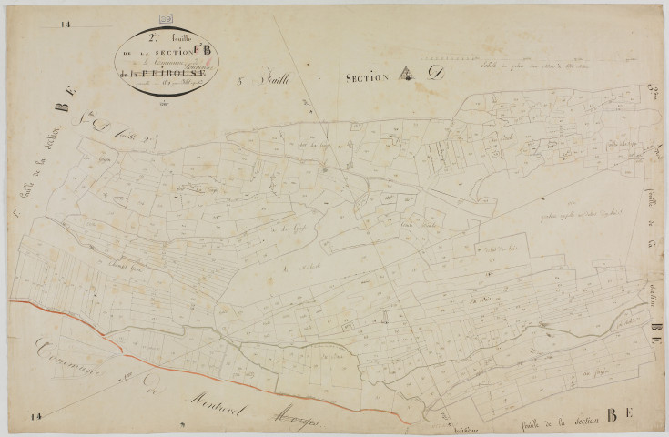 Louvenne, section E, la Pérouse, feuille 2.géomètre : Billet