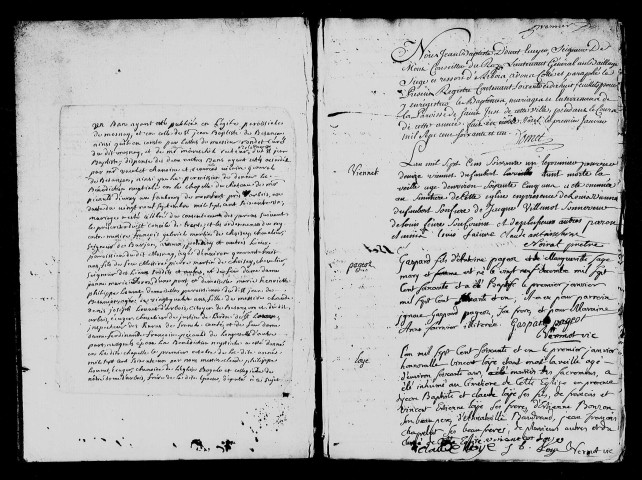 Baptêmes, mariages et sépultures, 1er janvier 1761 - 17 février 1762