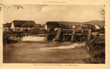 Villette-lès-Arbois (Jura). Le barrage.