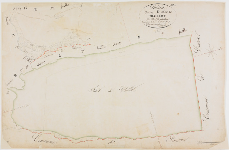 Loisia, section E, Chaillot, feuille 4.géomètre : Duchesne