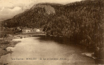 Bonlieu (Jura). Jura-Touristique. Le lac et l'ancienne abbaye. Chalon-sur-Saône, Bourgeois Frères.