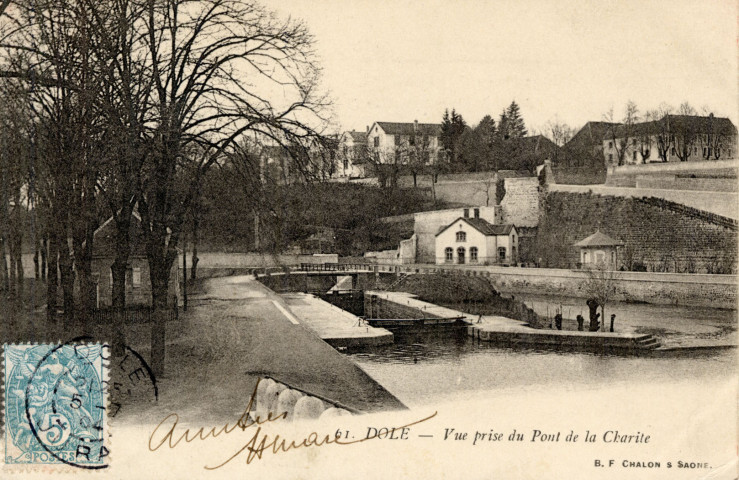 Dole (Jura). 61. Vue prise du pont de la Charité. Chalon-sur-Saône.