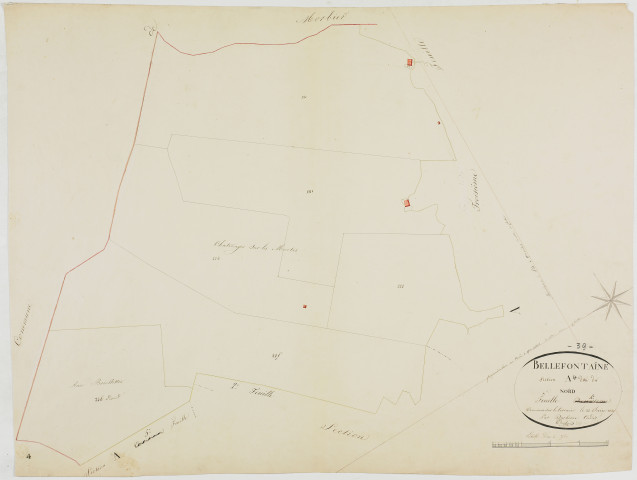 Bellefontaine, section A, le Nord, feuille 4.géomètre : Duchesne cadet