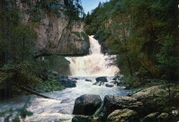 La cascade de la Billaude (Jura). CH-141-La Franche-Comté pittoresque. Route de Champagnole à Saint-Laurent. Dole, les édition de l'Est.