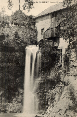 Doye (Jura). La cascade du Moulinet, hauteur: 20m. Chalon-sur-Saône, Bourgeois Frères.
