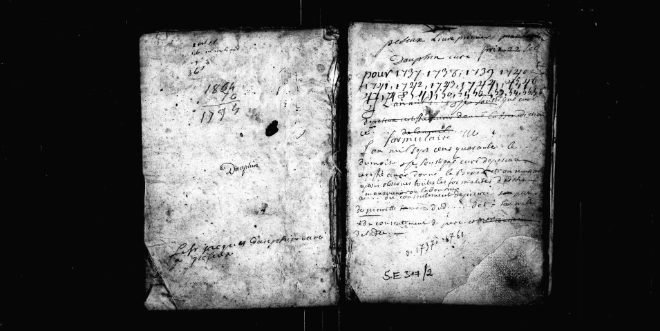 Série communale : baptêmes, mariages, sépultures 2 janvier 1737 - 26 novembre 1760.