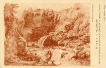 Musée de Besançon (Doubs). N°15 510. Fragonard. Grotte de Neptune au-dessus du Temple de la Sibylle, à Tivoli. Paris, J.E. Bulloz.