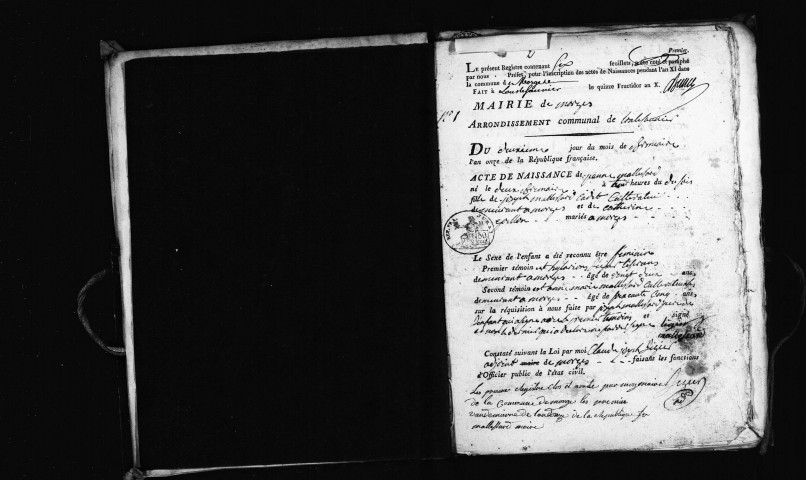 Naissances, mariages, décès, publications de mariage an XI-1821.