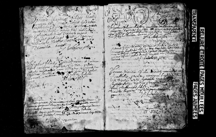 Baptêmes juillet 1719-7 janvier 1737, mariages septembre 1723-mai 1724.