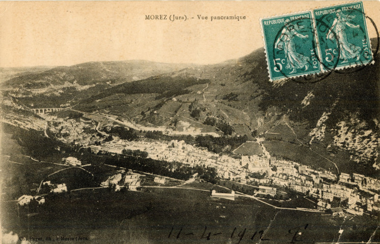 Morez (Jura). Une vue panoramique. Ch. Paget, Morez.