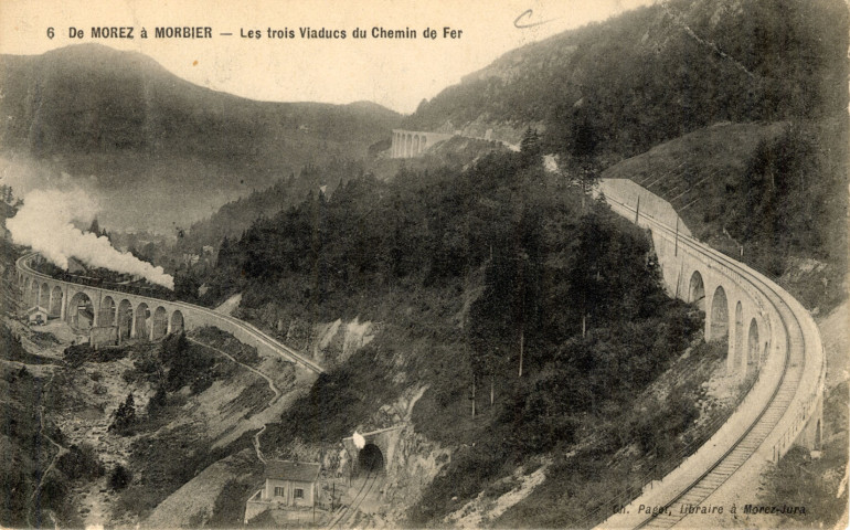 De Morez à Morbier (Jura). 6. Les trois Viaducs du chemin de fer.