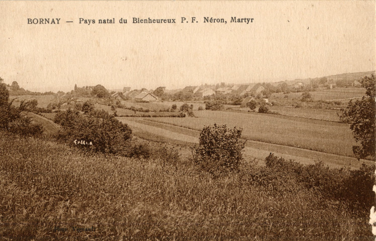 Bornay (Jura). Le village, pays natal du Bienheureux P.F. Néron, martyr. Chalon-sur-Saône, imprimerie Bourgeois Frères.