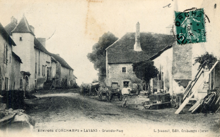 Orchamps-Lavans (Jura). Environs d'Orchamps-Lavans, la grande rue. Orchamps, L. Jeannet.