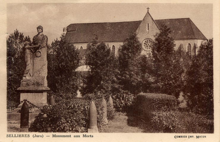 Sellières (Jura). Le monument aux morts. Mäcon, Combier.