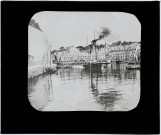Reproduction d'une vue du port du Palais, à Belle-Île-en-Mer.