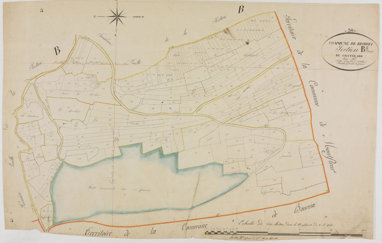 Broissia, section B, Chatelard, feuille 2.géomètre : Félix et Jannin
