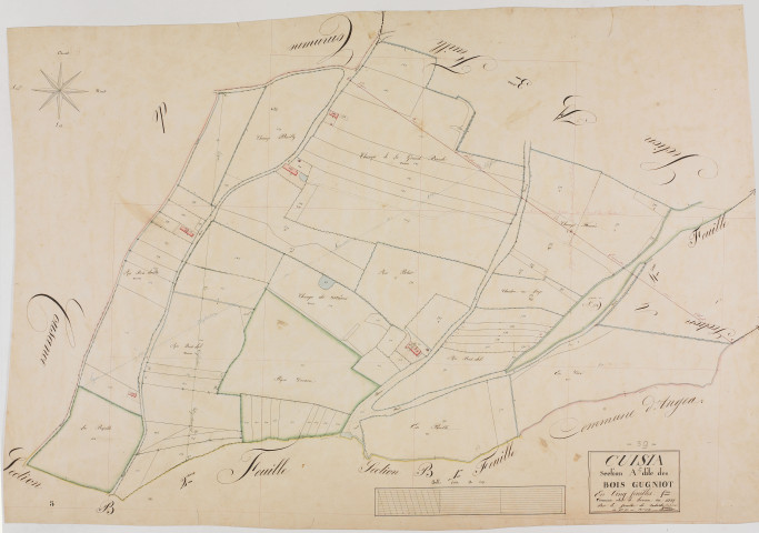 Cuisia, section A, le Bois Gugniot, feuille 5.géomètre : Guyon