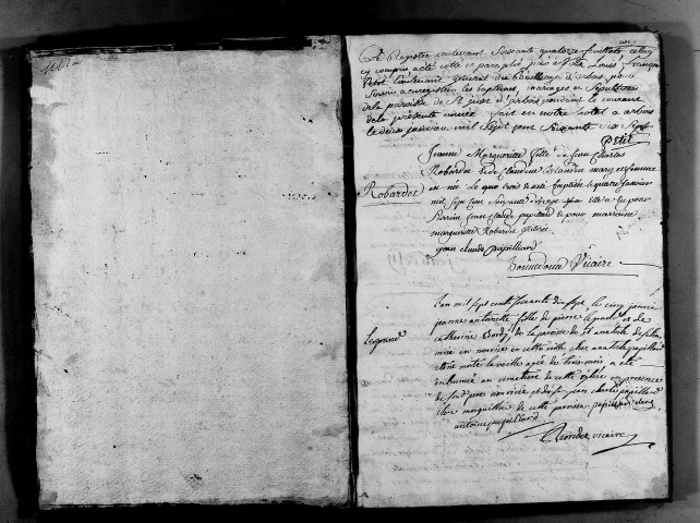 Baptêmes, mariages, sépultures 4 janvier-9 décembre 1777