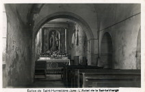 Saint-Hymetière (Jura). L'église, l'autel de la sainte Vierge.
