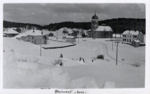 Prénovel (Jura). Le village sous la neige.
