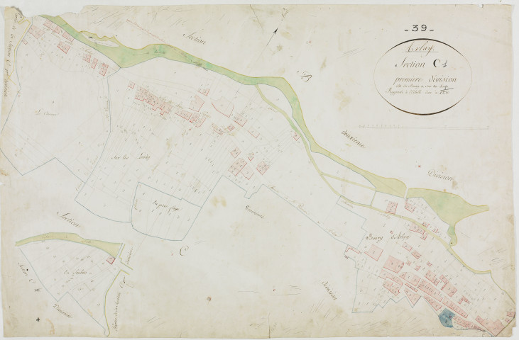 Arlay, section C, le Bourg et sur les Levées, feuille 1. [1811]géomètre : [Girardet]