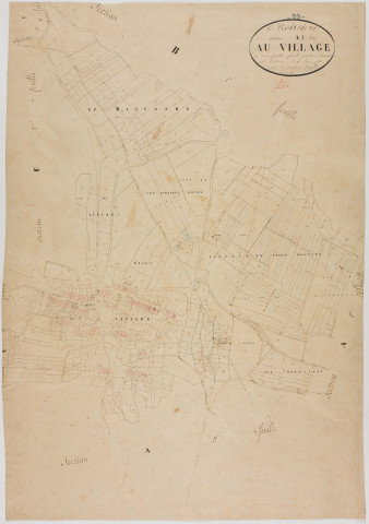 Boissière (La), section A, le Village, feuille 1.géomètre : Bouvard