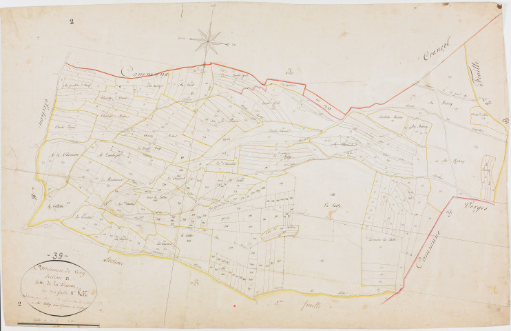 Vevy, section B, la Pérouse, feuille 1. [1815] géomètre : Tabey aîné