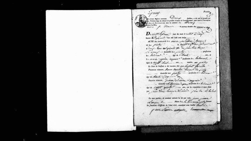 Publications de mariage 1813-1818, 1820-1823 ; naissances, mariages, décès 1813-1823.