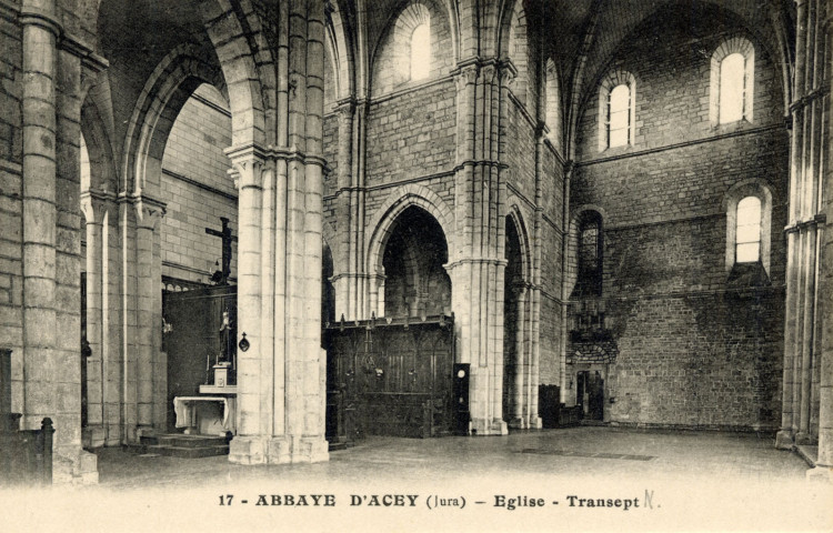 Abbaye d'Acey (Jura). L'église. Dijon.