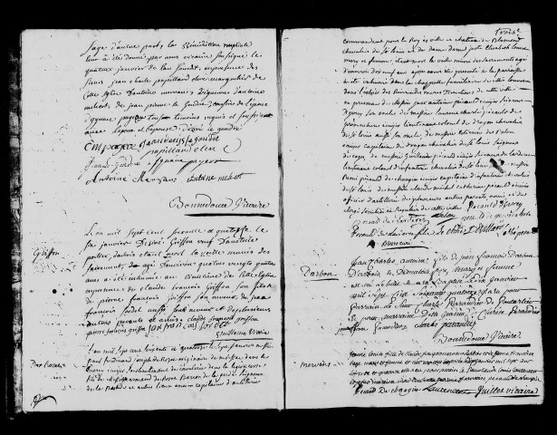Baptêmes, mariages et sépultures, 1er janvier 1774 - 2 janvier 1776