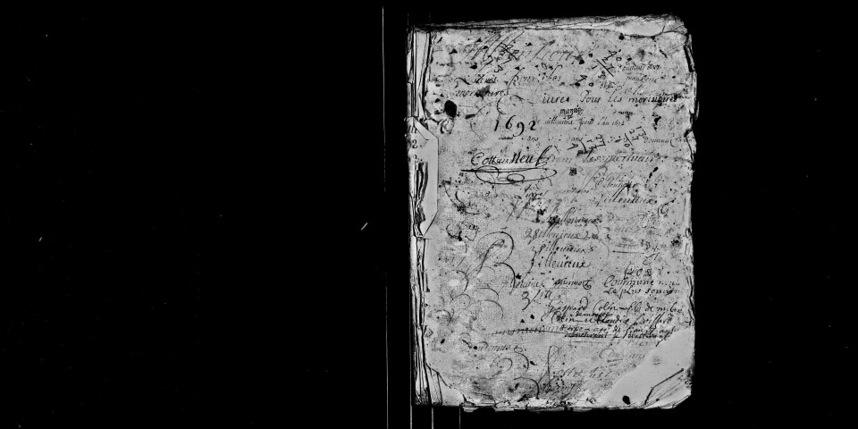 Série communale : sépultures, 22 juillet 1692-22 octobre 1698.