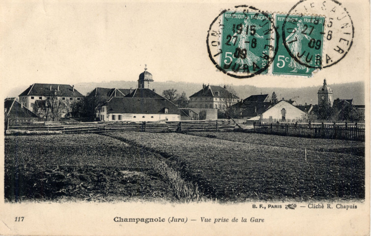 Champagnole (Jura). 117. Vue prise de la Gare. Paris, B.F.