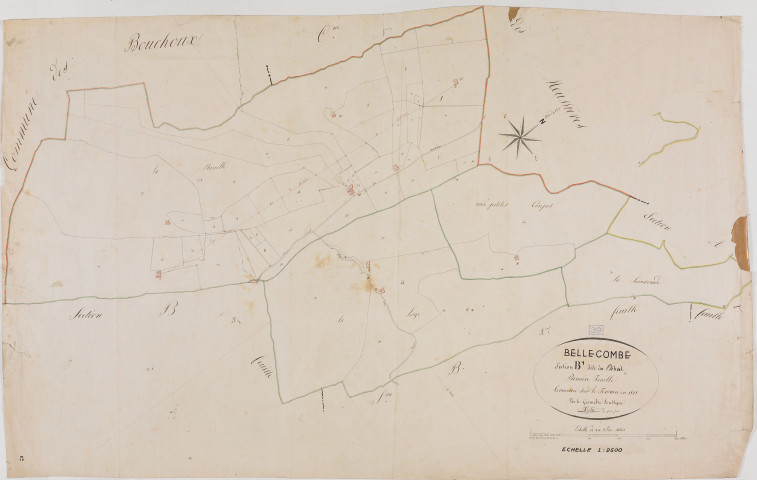 Bellecombe, section B, le Détroit, feuille 1.géomètre : Trésy