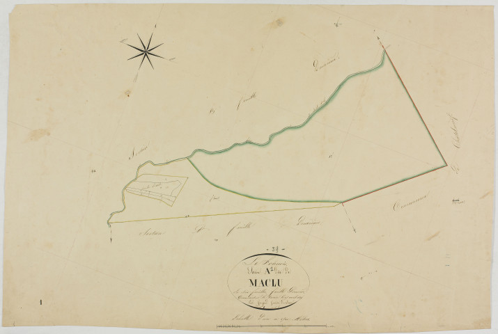 Frasnois (Le), section A, le Maclu, feuille 1.géomètre : Guyard