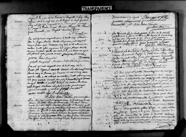 Baptêmes, mariages, sépultures 21 mai 1751-12 février 1752