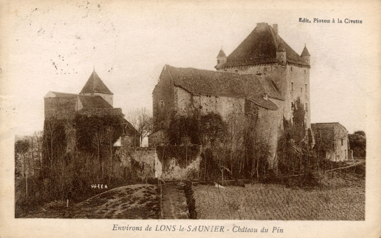 Environs de Lons-le-Saunier (Jura). Le château du Pin. Pioton à la Civette.