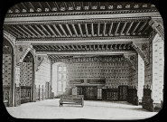 Reproduction d'une vue du salon de réception du château de Pierrefonds.