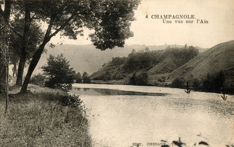 Champagnole (Jura). 4. Une vue sur l'Ain. Cheneaux, Tabacs.