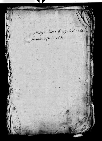Série communale : mariages 1653-1670, baptêmes 1668 (trois actes sont enregistrés).