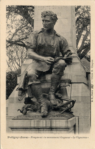 Poligny (Le vigneron). Fragment du monument Gagneur "Le vigneron". Paris, B.F.