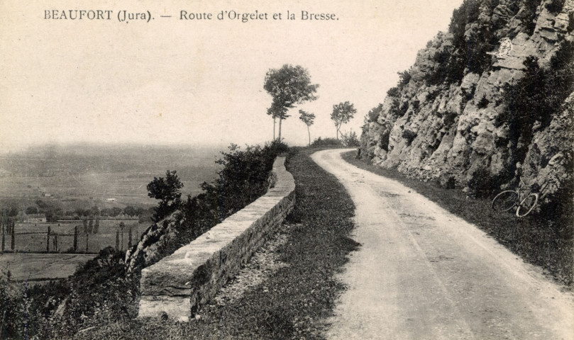 Beaufort (Jura). La route d'Orgelet et la Bresse. Chalon-sur-Saône. Bourgeois frères.
