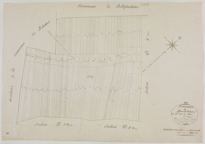 Bois-d'Amont, section D, le Vivier, feuille 2.géomètre : Morel