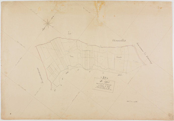 Sainte-Agnès, section B, Froideville, feuille 1.géomètre : Cordier