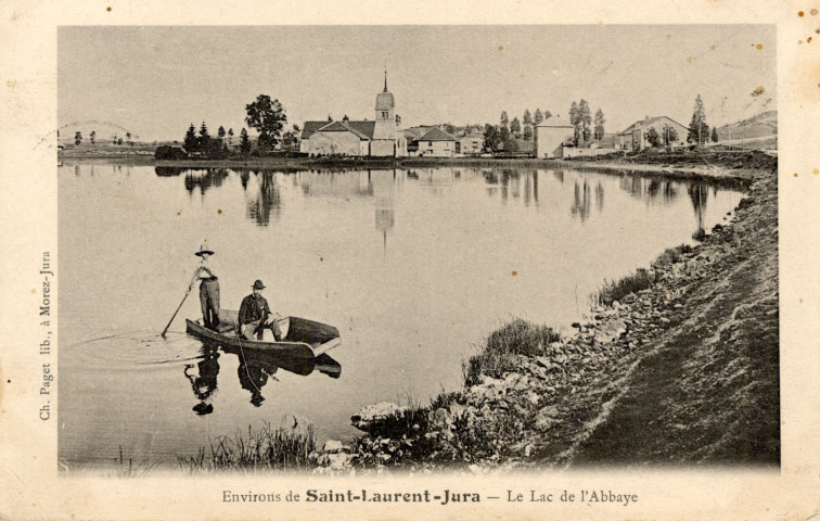 Saint-Laurent-en-Grandvaux (Jura). Le lac de l'abbaye. Morez, Ch. Paget lib.