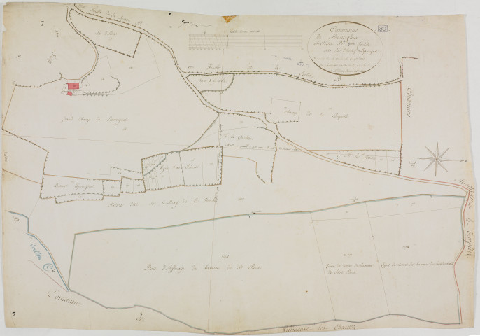 Montfleur, section B, l'Etang et Léperrignat, feuille 4.géomètre : Sauldubois