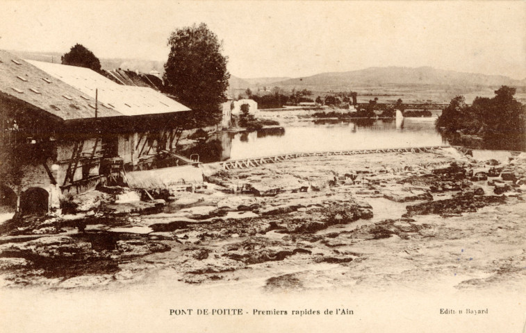 Pont-de-Poitte (Jura). Les premiers rapides de l'Ain. Bayard.
